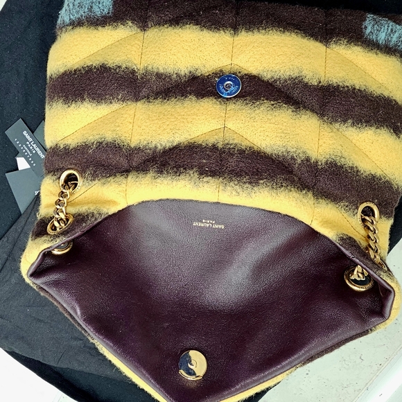 SAINT LAURENT Ysl Small Puffer Bag in Tie Dye  Wool Quilted Small Loulou - Picture 6 of 9